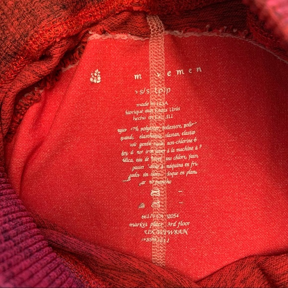 Free People Colorblock High Rise Pop Life Leggings and Top SET Pink Red - Picture 11 of 16